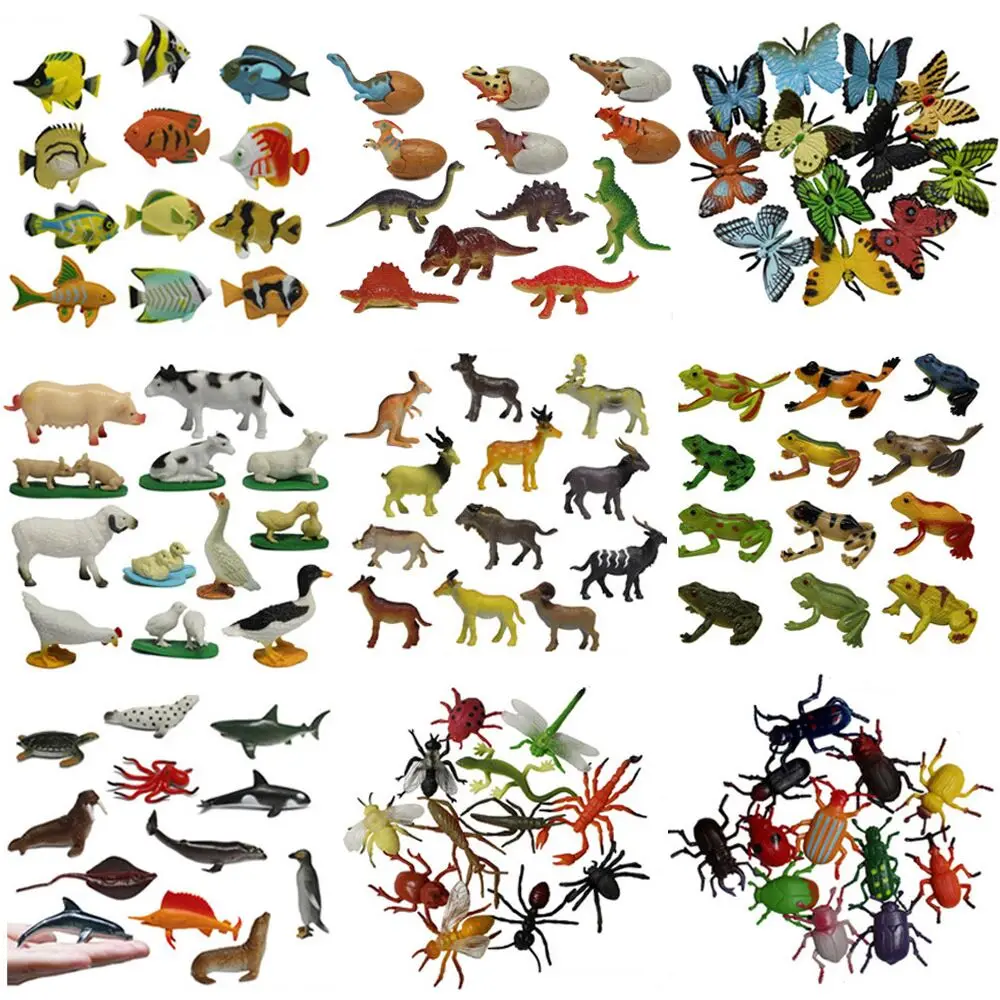 

Mixed sale Simulation Aquatic creatures Miniature Action Figure wild animals dinosaur Model toy fit Educational Toys For gift