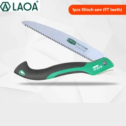 Laoa 10 Polegada 7t/9t/12t madeira dobrável serra de acampamento ao ar livre sk5 enxertia aparador árvore machete ferramenta jardinagem unidade faca