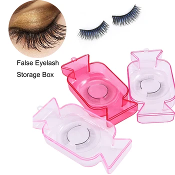 

5pcs/pack False Eyelash Packaging Box Candy Shape Empty Eyelashes Case Individual Storage Box Acrylic Eyelashes Package Case