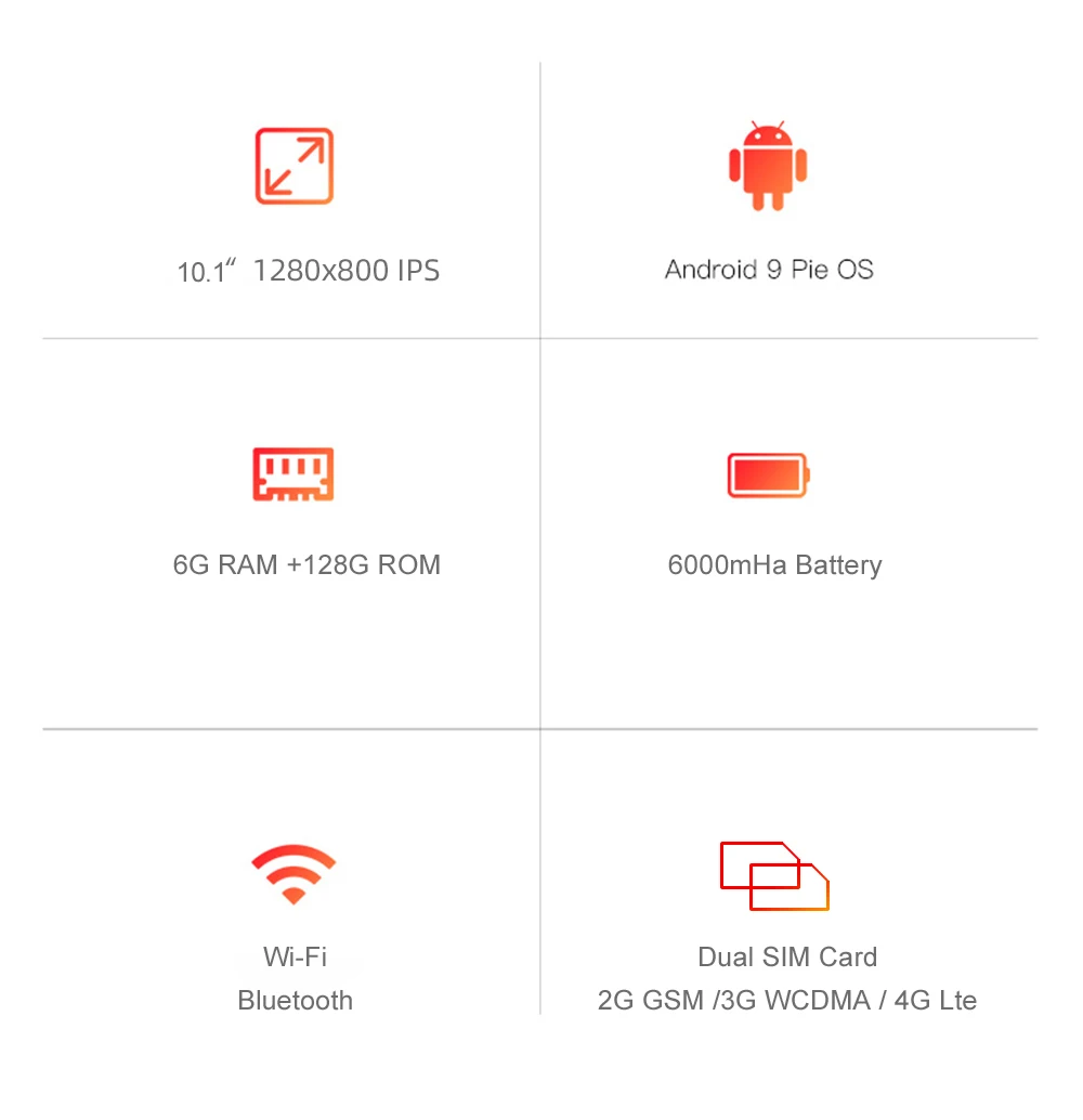 2.5D экран 6G ram 128G rom 10 дюймов 3g/4G LTE двойной планшет с сим-картой ПК Android 9,0 Восьмиядерный ПК планшеты 8MP gps wifi Bluetooth 10,1