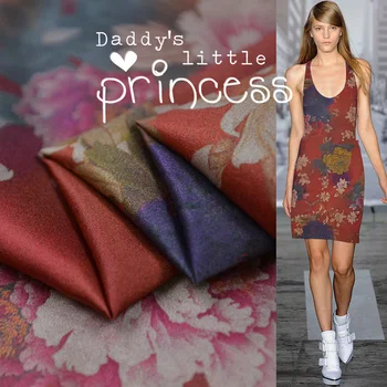

Mulberry silk stretch satin fabric cloth per meter printed clothing dress Gambiered Guangdong gauze fabric wholesale silk cloth