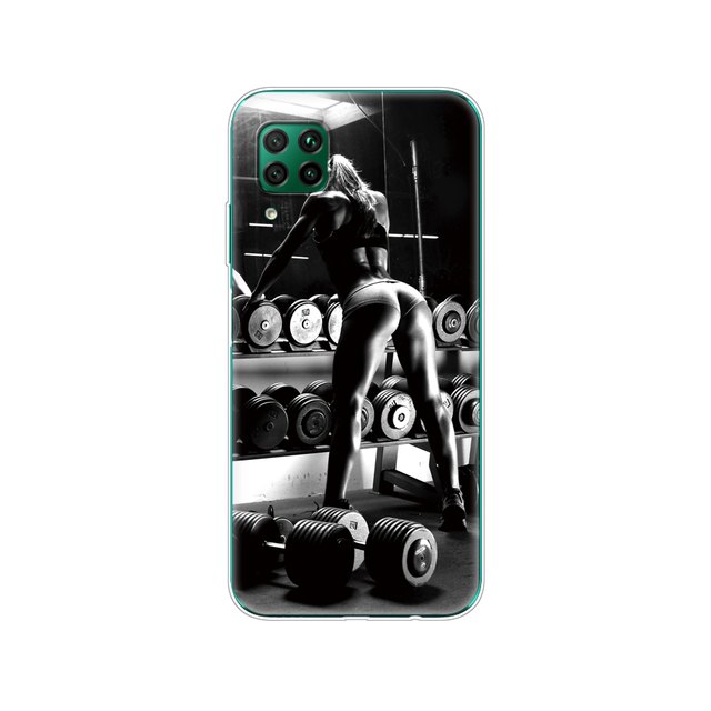 For Huawei P40 Lite 4G 5G Soft TPU Silicon Phone Cover For Huawei P40 Lite E P40Lite Bumper Coque Skin shockproof black