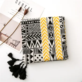 

2020 шарф женский Tassel Viscose Scarf Lady ethnic geometric Print Soft Shawls and Wraps Pashmina Foulards Muslim Hijab