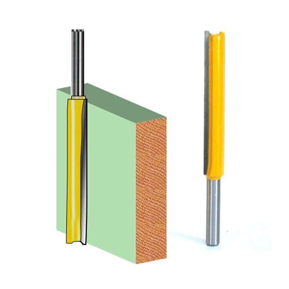 

1/4 Inch Shank Extra Long Straight Router Bit for Woodworking Carbide Material Wood Working Cutter Smooth Surface Processing