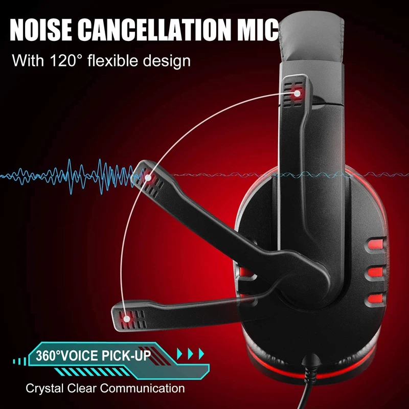 PS4 Headset Gaming Headset for 3 5mm Wired Over Head Stereo Gaming Headset Headphone with Mic Microphone PS4 PC Tablet Laptop