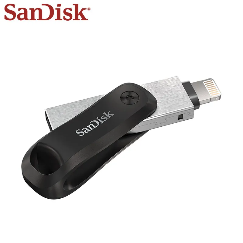 SanDisk флэш-накопитель 128 ГБ 256 ГБ iXpand Go USB 3,0 Флешка карта памяти Металл OTG двойной слот U диск для iPhone/iPad/PC