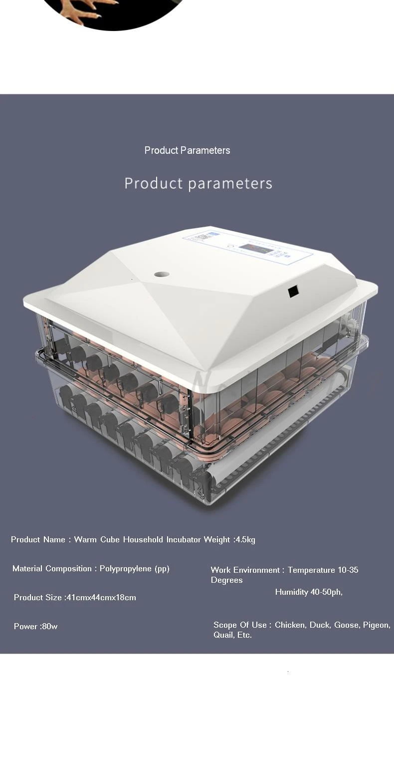 Маленький домашний инкубатор автоматический интеллектуальный инкубатор для цыплят инкубатор для яиц