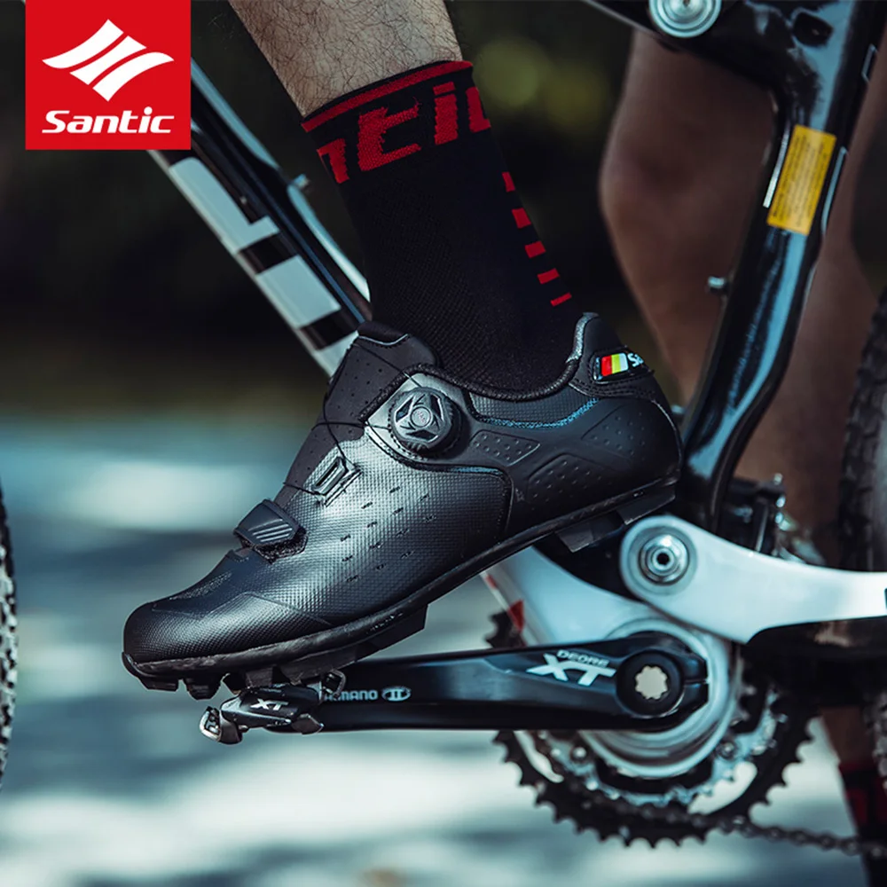 Santic, новинка, обувь для велоспорта MTB, мужская, углеродная, самоблокирующаяся обувь, Ультралегкая, дышащая, профессиональная, гоночная, велосипедная обувь, велосипедное снаряжение
