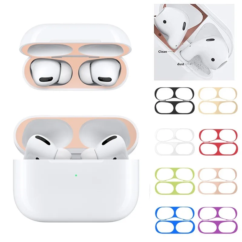 Защита от пыли для Airpods pro 2 3 Чехол Ультра тонкий металлический защита от пыли Внутренняя крышка для Air pods pro 2 Eirpods Pro Новинка Airpots Etui