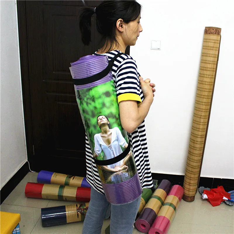 

High Quality NBR Yoga Mat 8 Mm Anti-slip Thick Sports Gymnastic Mat Gym Mat High Density Gift Wide Suspender Strap