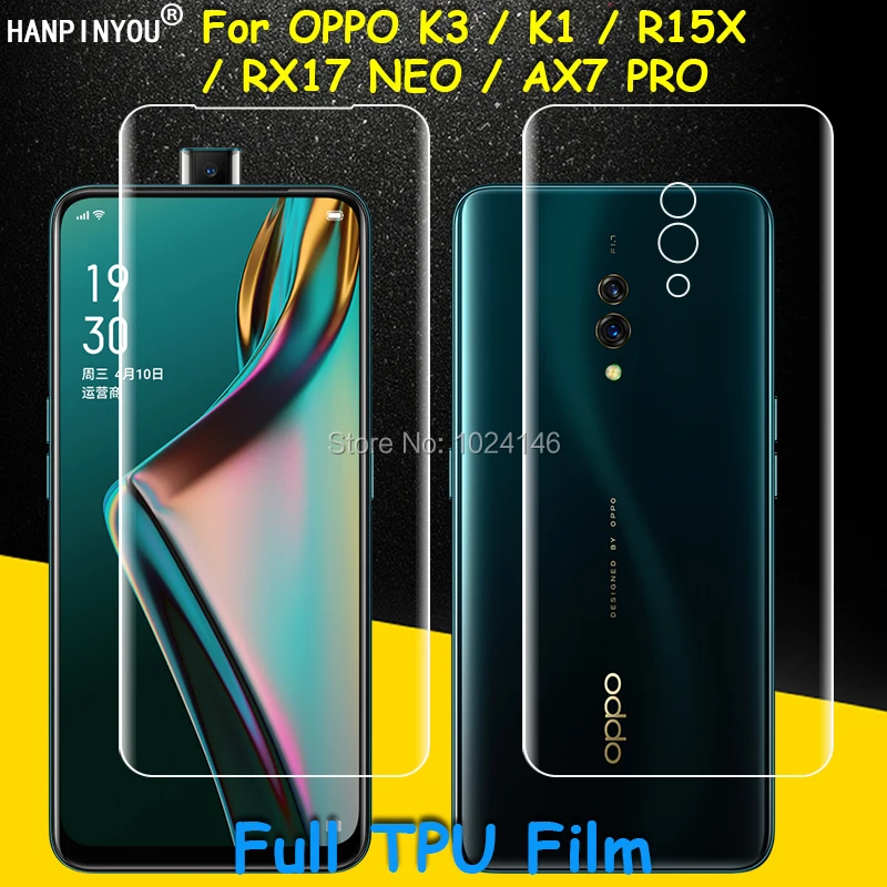 

Front / Back Full Coverage Clear Soft TPU Film Screen Protector For OPPO K3 / K1 / R15X / RX17 NEO / AX7 PRO (Not Glass)