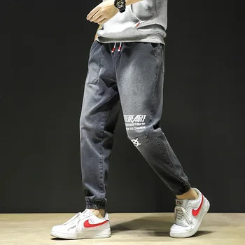 

BOLUBAO Spring New Men Trend Jeans Quality Brand Men's Fashion Printing Pencil Ankle-Length Pants Casual Straight Jeans Male