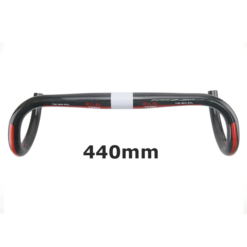 Red glossy 440mm RXL SL углеродный материал руль для городского велосипеда UD матовый руль велосипеда гоночные перчатки углерода 31,8*400/420/440 мм откидной руль - Цвет: Red glossy 440mm