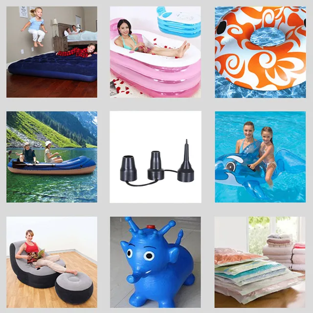 Műanyag Fúvóka Szivattyúk Fej Levegőfújó Adapter Csere Fúvókák Felfújható Medence És Hajó 3 Méretű Kettős Szivattyúzás - Image 4