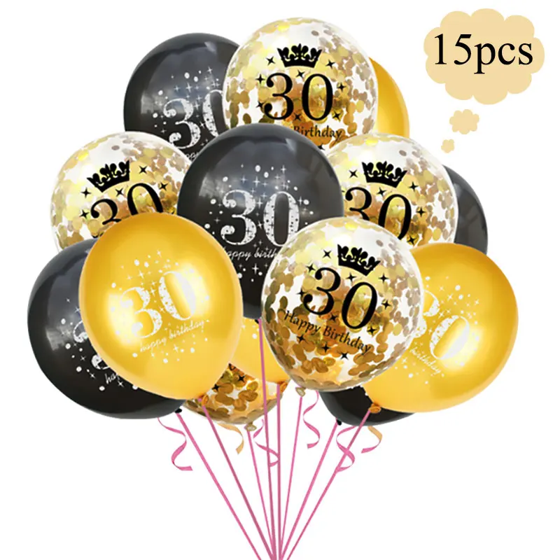 Черная тема вечерние одноразовая посуда украшение шар baby shower 21/30/40/50/60/70/80 лет вечерние баннер