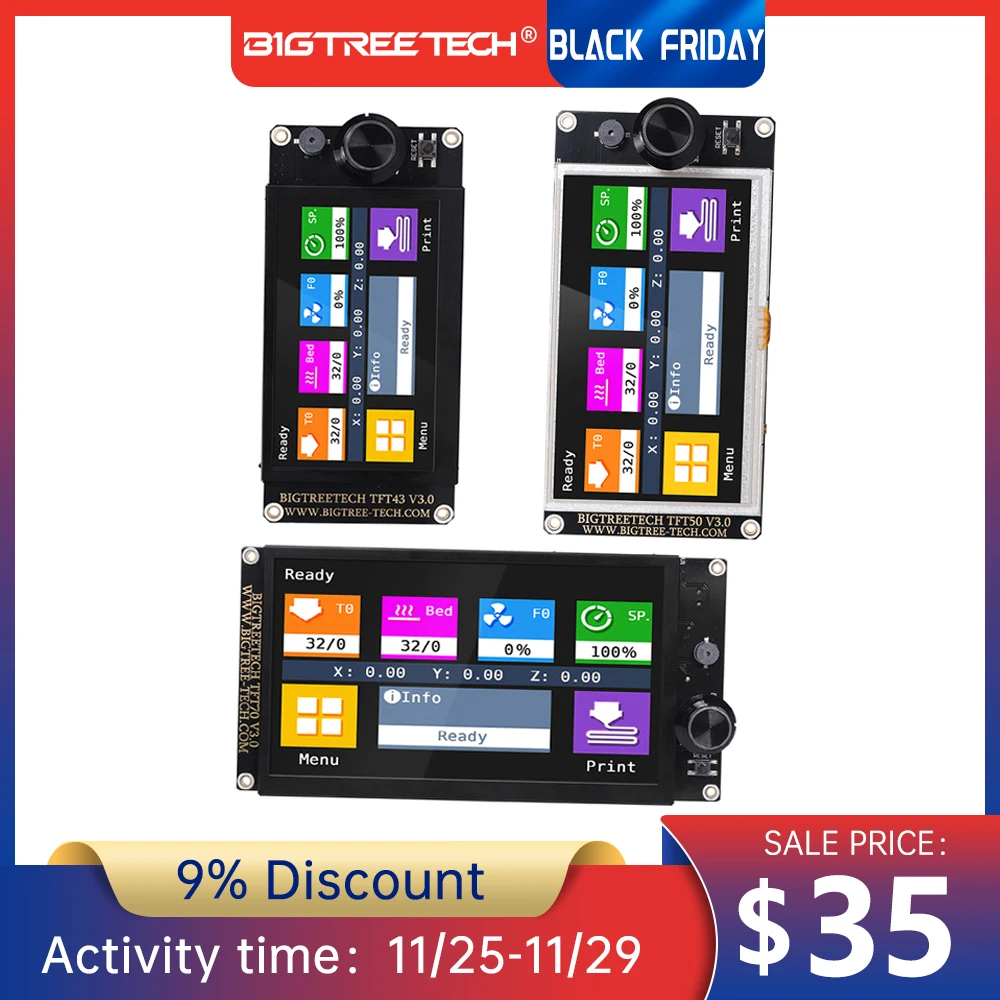Сенсорный экран BIGTREETECH TFT43 TFT50 TFT70 TFT28 V3.0 12864LCD WiFi для SKR V1.4 Turbo MINI E3 Ender 3 детали