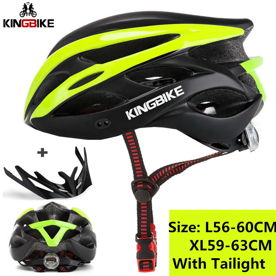 KINGBIKE, новинка, MTB, дорожный шлем, велосипедный, для женщин и мужчин, интегрально формованный, ультра-светильник, шлем, велосипедные шлемы, светильник, capacete ciclismo - Цвет: J-872-green