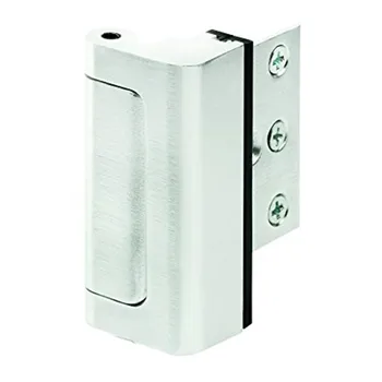 

2 pcs/lot Brushed silver Aluminium Alloy U Door Reinforcement Lock 3" Security Door Lock Home Child Proof Door Stopper
