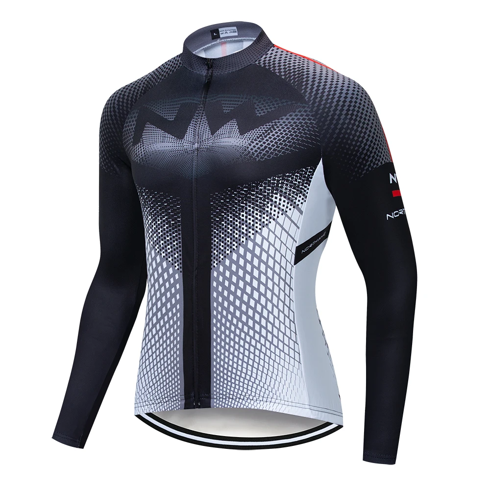 Pro Team NW Ropa Ciclismo Hombre Триатлон Radfahren набор Radfahren Kleidung Northwave Radfahren Bib Hosen набор - Цвет: Long Jersey