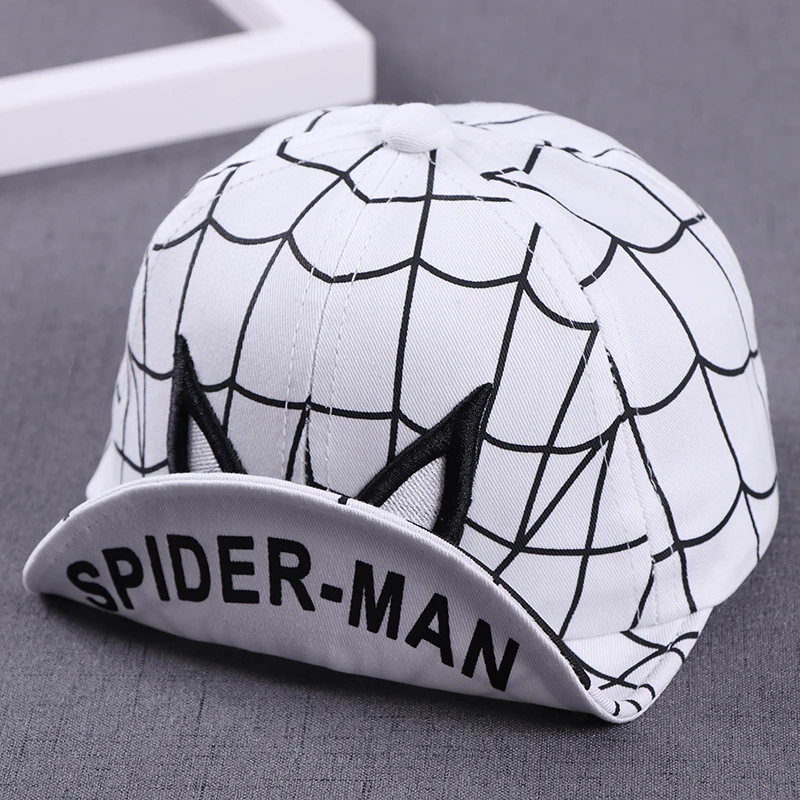 SPIDER-MAN шапки для маленьких мальчиков и девочек, детская бейсболка, кепка с человеком-пауком, хлопковая кепка с рисунком для мальчиков и девочек, хип-хоп кепка, бейсболка для папы