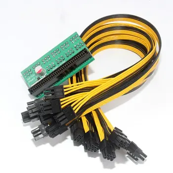 

10pcs 6Pin to 8Pin PCI-E Cables+Durable Power Supply Adapter Board For Ethereum Mining Support 1600W PSU