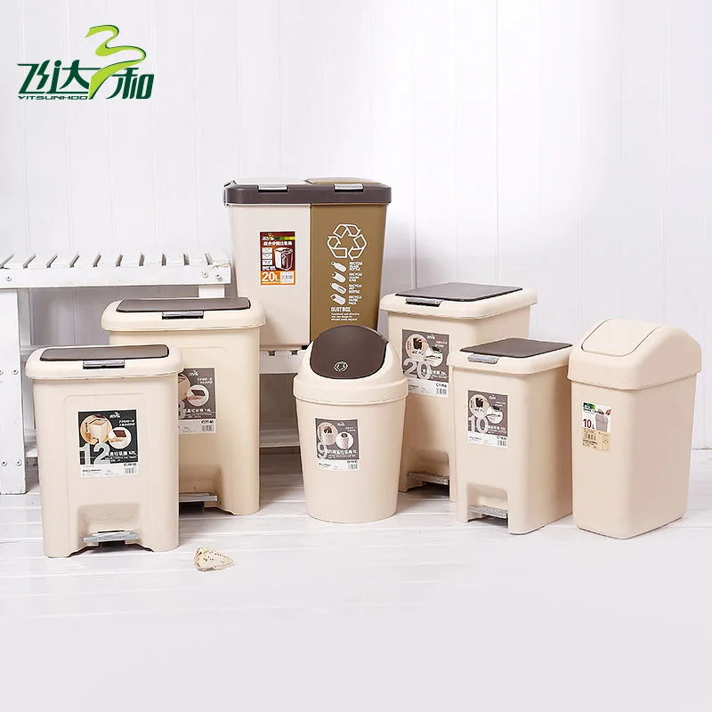 

Garbage Can Direct Selling Household Toilet Kitchen Rolling Cover Storage Bucket Customizable Creative with Lid Garbage Can Manu