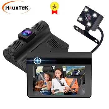 

1080P Dash Cam DVR 3 lens DashCam With front and rear Cameras Dual Lens video Recorder Registrator with Reverse Camera For Car