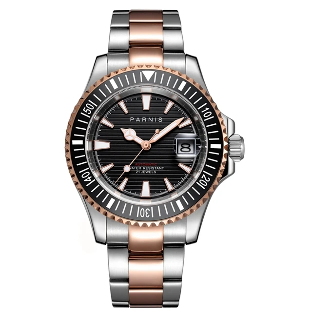 Parnis автоматические механические часы мужские Diver 21 драгоценность Miyota8215 плавание водонепроницаемый 5bar сапфировое стекло Relogio Masculino подарок - Цвет: 4
