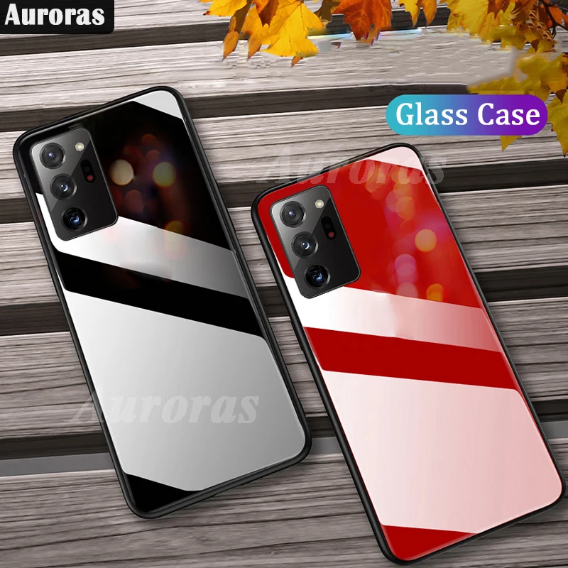 Auroras для Samsung Note 20 ультра закаленное стекло чехол с мягкой рамкой ударопрочный Galaxy