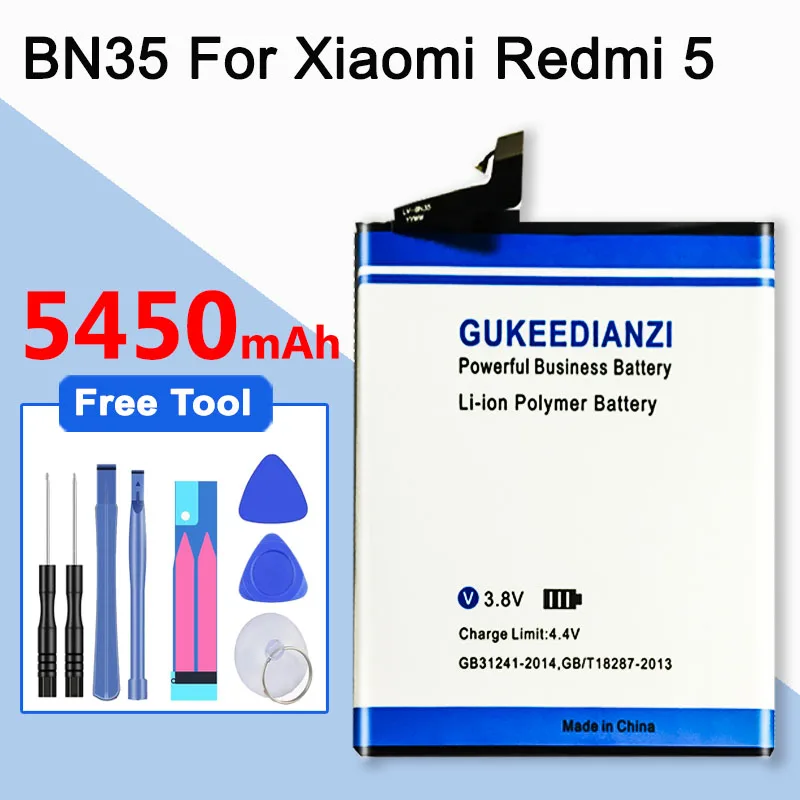 GUKEEDIANZI аккумулятор для мобильного телефона BN35 для Xiaomi Redmi 5 4700 мАч Высококачественный и прочный безопасный сменный аккумулятор