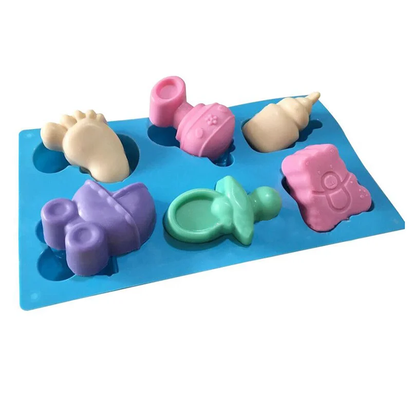 

1Pc Silicone Cake Mold Footprint Bear Shape Not-stick Non-toxic DIY Soap Mould Fondant Molds Baking Tools Kichen Accessories