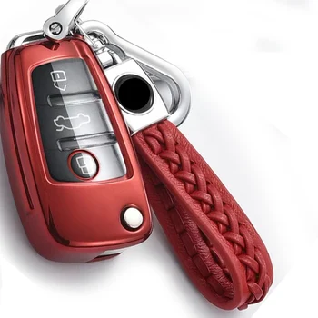 

Colorful Hard TPU Car Key Case For Audi A1 A3 A4 A5 Q7 A6 C5 C6 Car Holder Shell Remote Cover Auto Styling Keychain Accessories