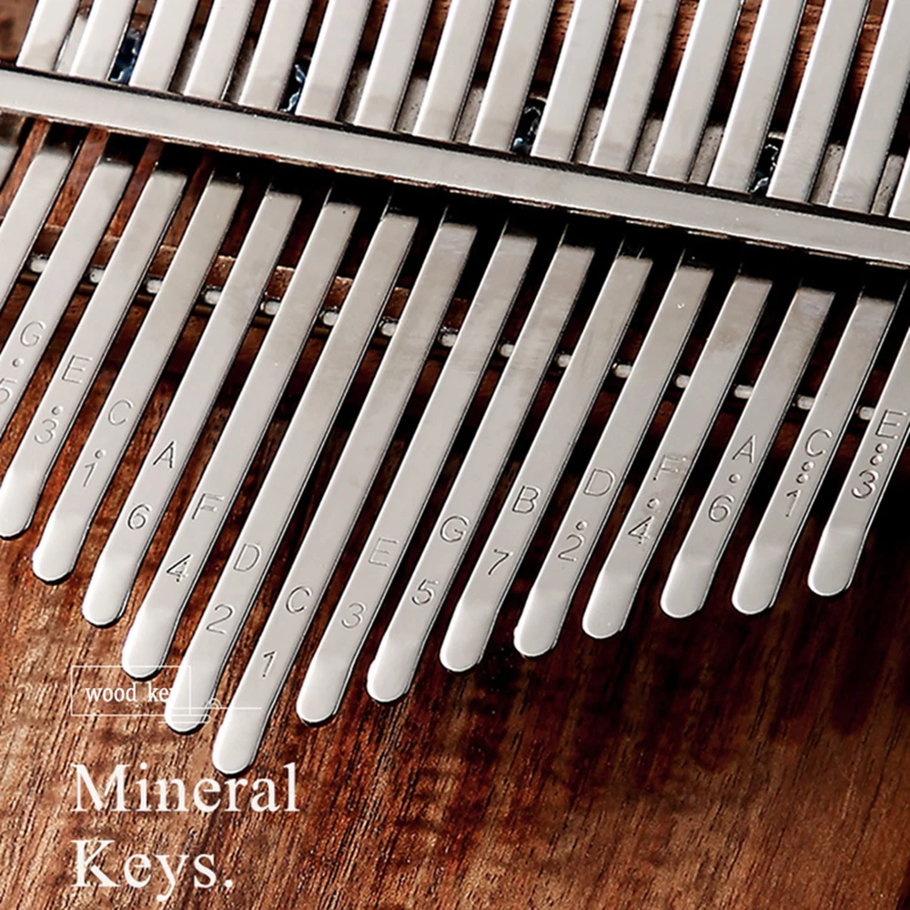Musical Instrument 21/17 Key Kalimba Acacia Walnut Curly Figure Keyboard Thumb Piano Kalimba Musical Instruments With Accessories