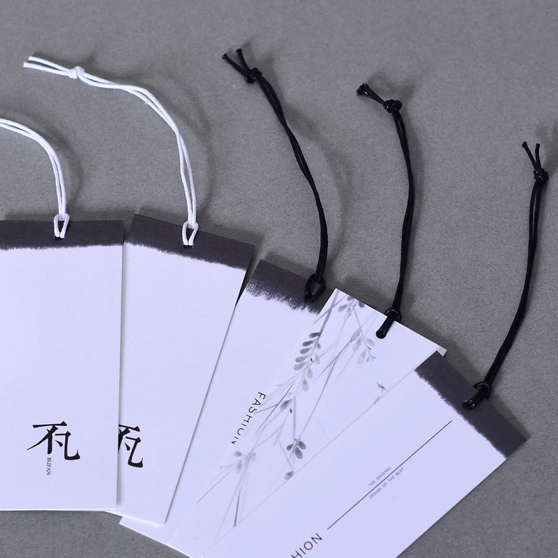 Black White Waxed Cotton String Cord for Garment Tags Hand Threading Clothing Accessories Rope 1.5mm