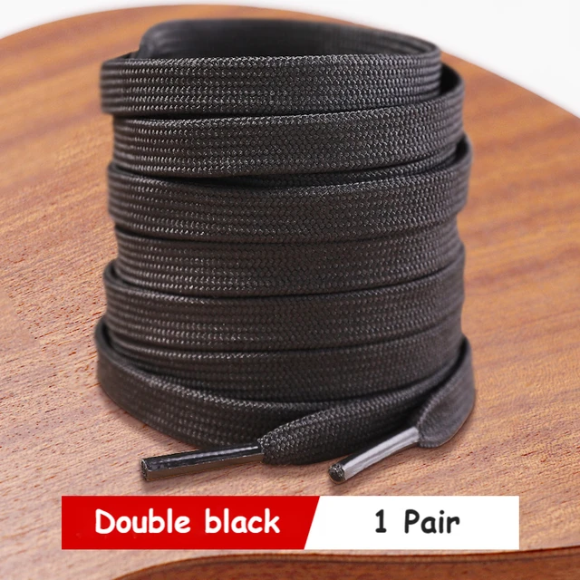 Classic Shoe laces White Black Flat Shoelaces for Sneakers laces Shoe Strings 70/90/100/120/140/160CM High-quality Shoelace 1 pair Double black