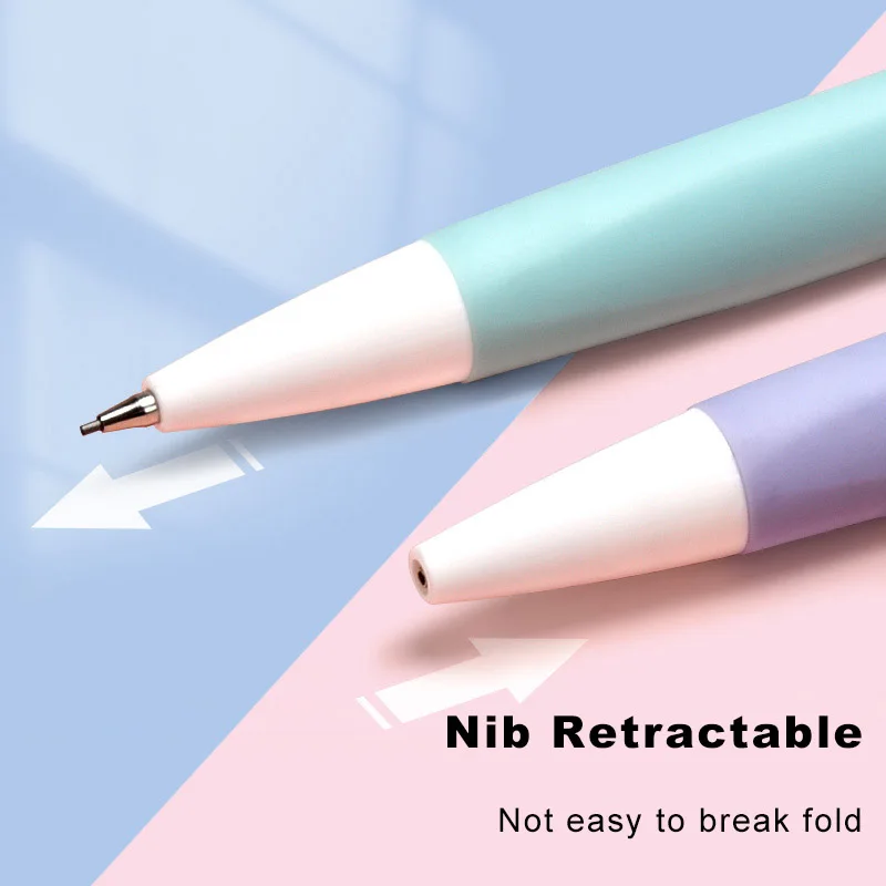 Deli Mechanical Pencil 0.5mm/0.7mm Lead Refill Student Writing Stationery for Kids School Supplies Automatic Pencil With Erasers 4