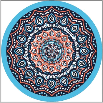 

Ethnic Style Mouse Pad Persian Round Mouse Pad with Tassel Retro Mouse Pad 22.5cm Computer Gaming Mouse Office Mouse Pad