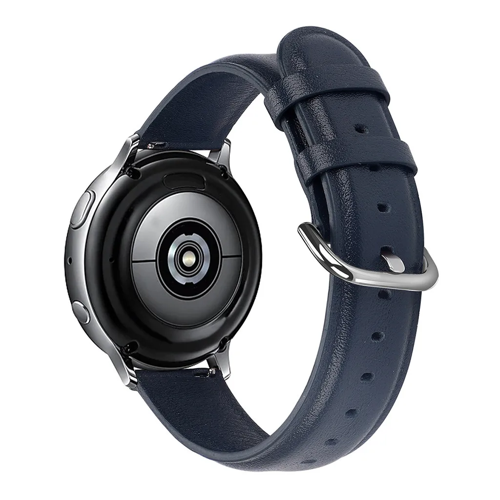 Смарт-часы, ремешок, браслет для samsung Galaxy Watch, кожаный ремешок для часов, ремешок для samsung Galaxy Watch Active 1/2, 40 мм/44 мм