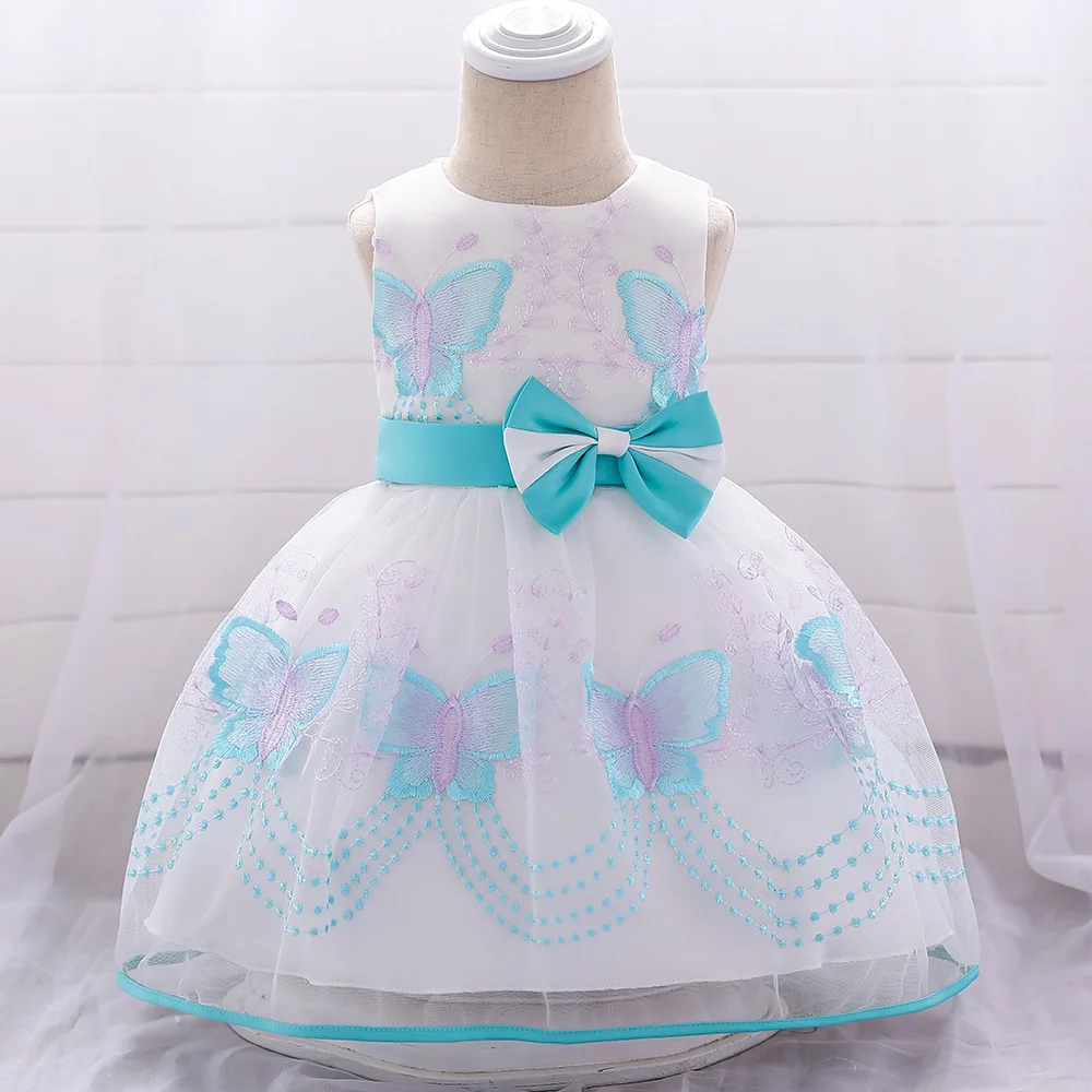 

2019 Babies' Dress Princess Dress Butterfly Embroidered Tutu Baby BABY'S FIRST Month Birthday Party Wash Formal Dress
