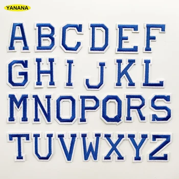 

English Alphabet Letter Embroidered Iron On Patch For Clothing Badge Paste For Clothes Bag Pant DIY