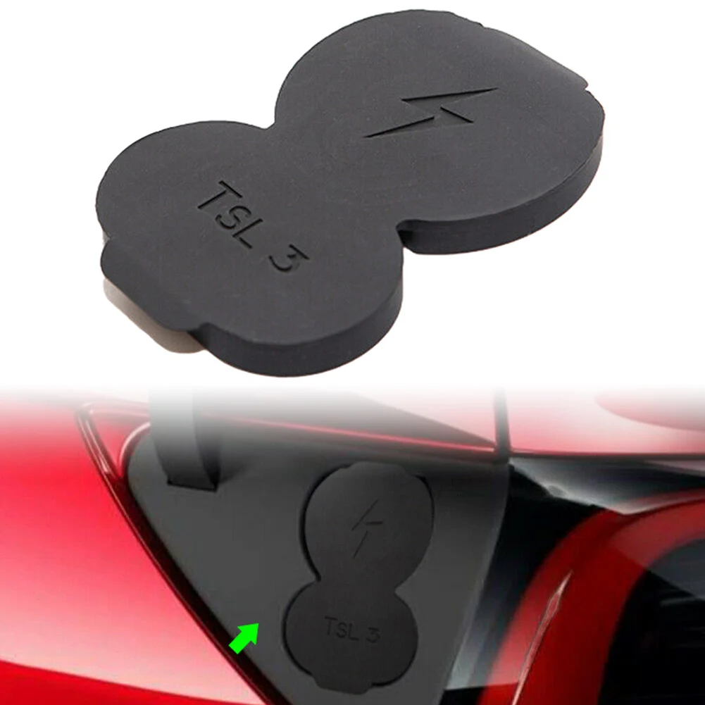 

for Tesla Model 3 1pc Black Car Accessories Silicone Charging Port Cover European Version Only