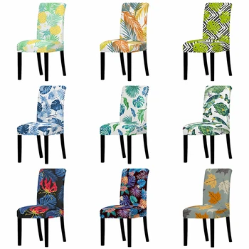 

Chair Cover Floral Stretch Slipcovers Elastic Seat Chair Restaurant Banquet Hotel Home Decoration Office Chair Covers