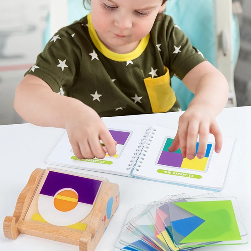 Деревянные головоломки Tangram многослойный теневой граф наложение пространства