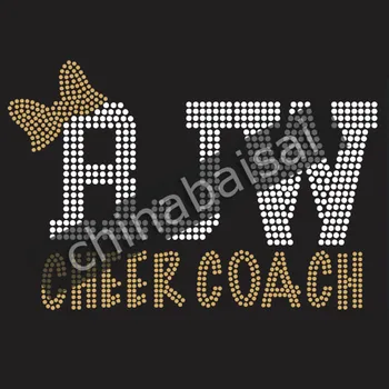 

The white letters "RJW" Rhinestone Transfer Motif Designs