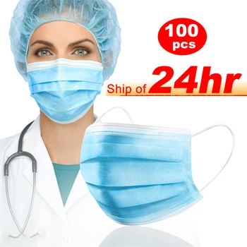 

5/10/30/50/100/200 pcs Disposable Surgical Mask Anti-Dust Face mask Ear Loop Disposable Filter Safety Medical Mask