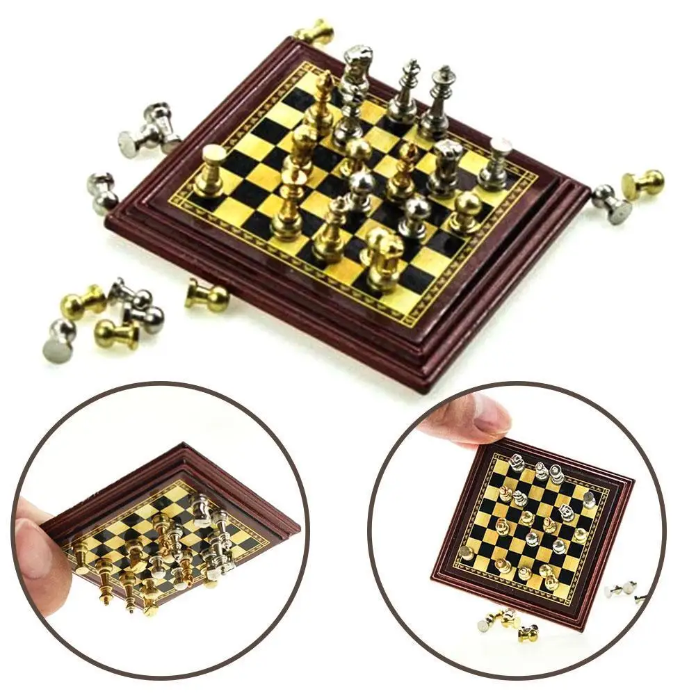 Dollhouse Miniature Game Chess Set 1:12 one inch scale K27 Dollys Gallery 