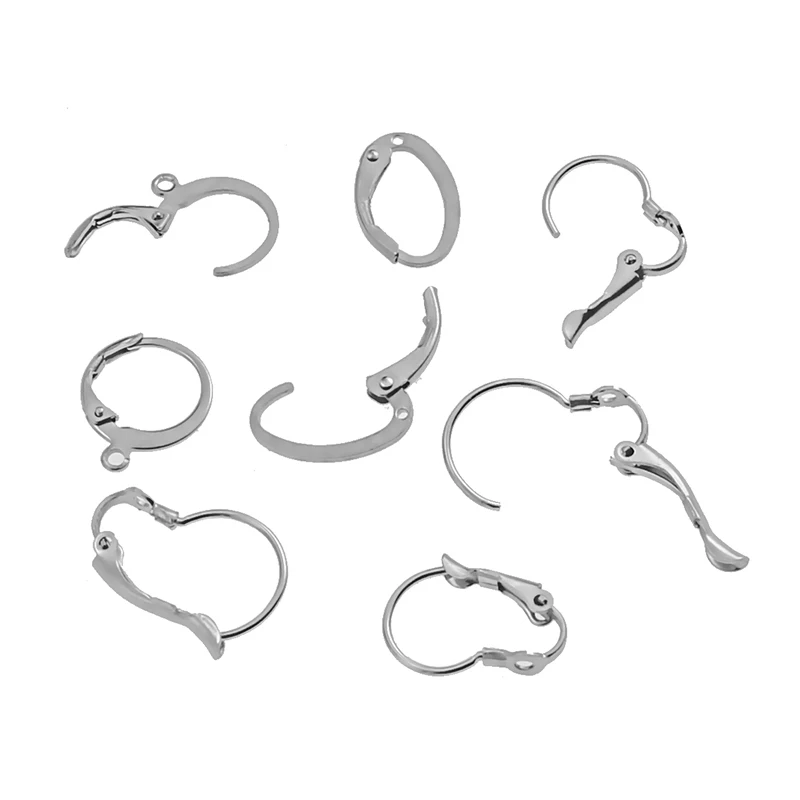 20 шт./лот, серьги из нержавеющей стали, стальной тон, фурнитура для французских сережек, крючки для проволоки, для женщин, сделай сам, аксессуары для изготовления ювелирных изделий