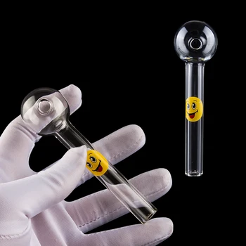 

4" Glass Emoticon Pipe Cute Straw