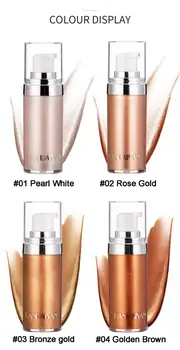 

4Color Highlight Silky Foundation Moisturizing And Brightening Skin Makeup Foundation Not Sticky Easy To Clean Concealer Cream