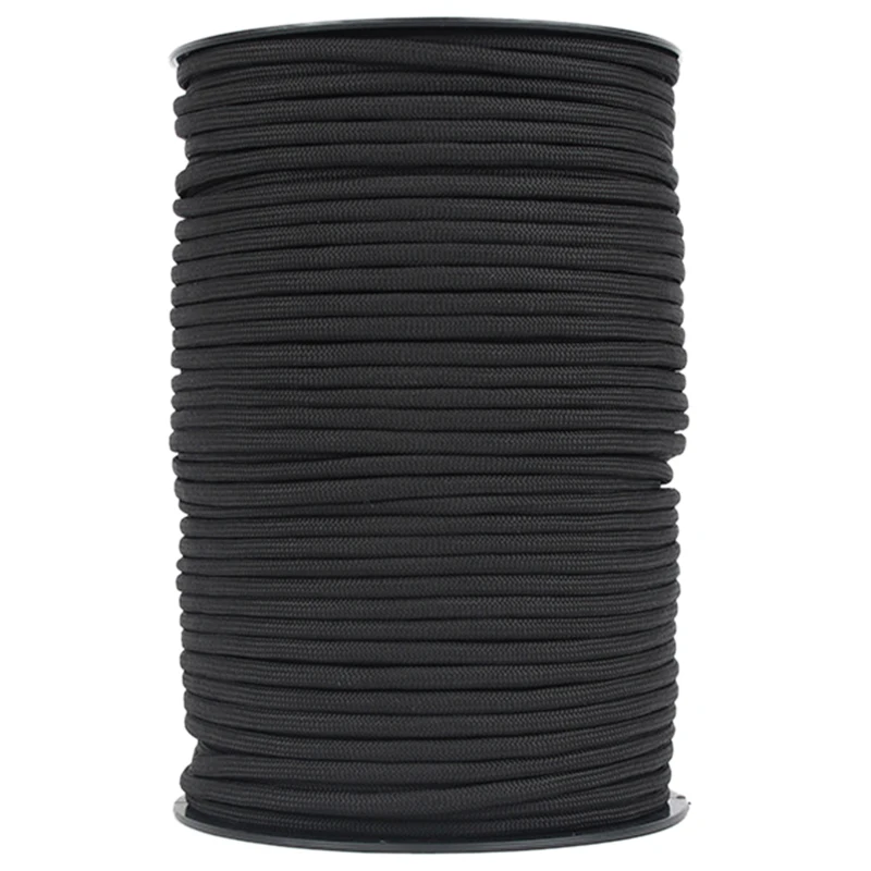 

100M 4Mm 9 Stand Cores For Survival Parachute Cord Lanyard Camping Climbing Camping Rope Hiking Clothesline Black